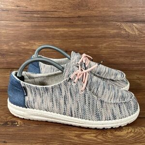 Hey Dude Wendy Sox Blue Slip-On Sneakers Shoes Women’s Size 9